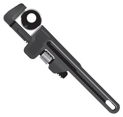 Pipe clamped spanner