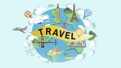 Travel Destination Global World Traveling Concept