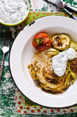 Grilled vegetable slices