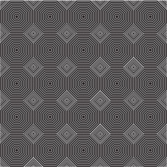 Seamless geometric pattern Hexagons and diamonds texture Vector art