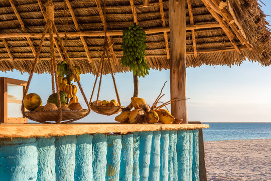 Typical beach bar in Zanzibar