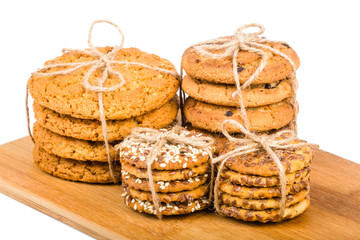 Cookies on wood board