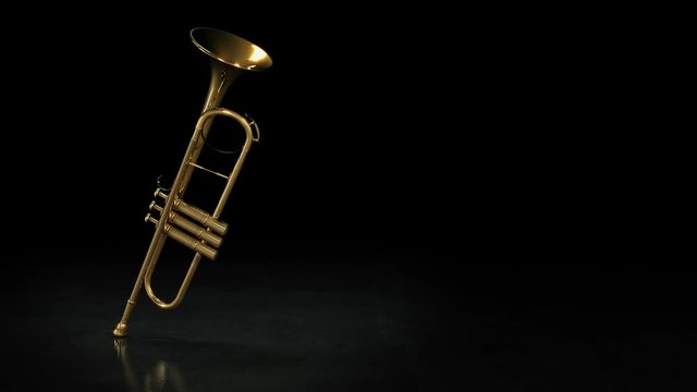 Trumpet. 3D Rendering