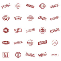 Obraz premium Abstract stamp objects