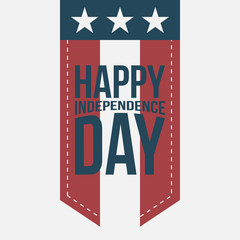 Happy Independence Day vintage Label