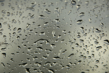 raindrops on the glass
