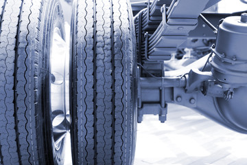 truck tyre close up