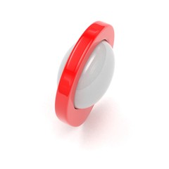 red map pointer isolated. 3d rendering.