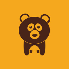 Cute bear silhouette