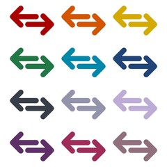 Exchange arrow icons set 