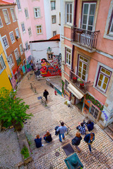 Lisbonne, ruelle du quartier de l'Alfama