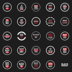 Naklejka premium Black Friday Labels