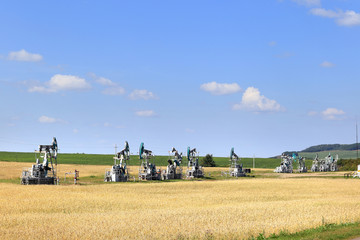 Obraz premium drilling rig in the field