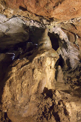 Speleothems in karst cave