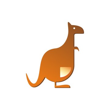 kangaroo logo animal jungle icon vector