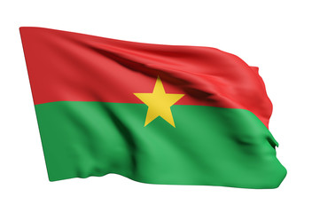 Burkina Faso flag waving