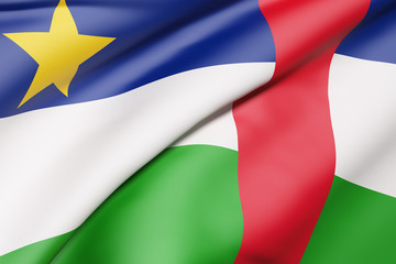 Obraz premium Central African Republic flag waving