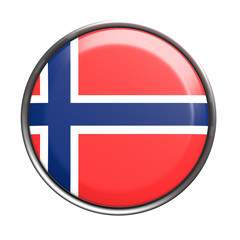 Button with Norway flag