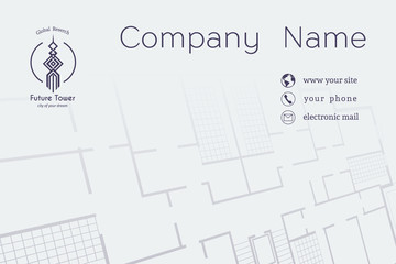 Fototapeta premium Vector Architectural Business Card