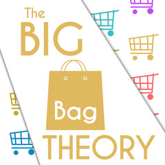 Big Bag Theory Colorful Shopping Cart Background 