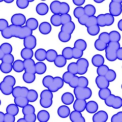 Infection, bacterias or virus spheres in animal blood.
