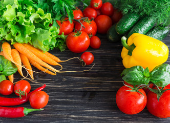 Group of fresh vegetables