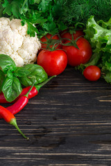 Group of fresh vegetables