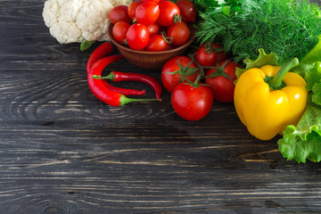 Group of fresh vegetables