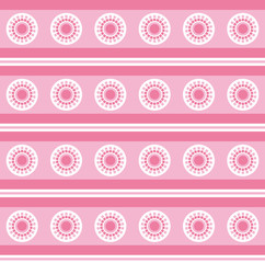 Fun pattern with sun on pink background
