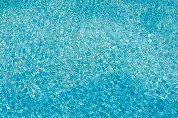repeatable water light reflections photo pattern on the ground of a pool, with scattered little sunbeams - 112708398