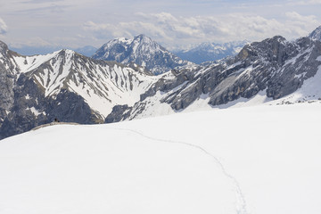 Zugspitze Besteigung Alpen Winter