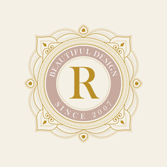 Elegant vector emblem template