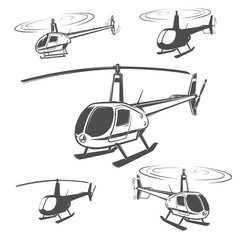 Set of helicopter,helicopter design,helicopter vector.
