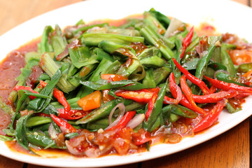 Genjer Balacan Taucho, chinese food