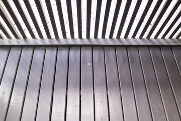 wooden floor and blind wall for use as background