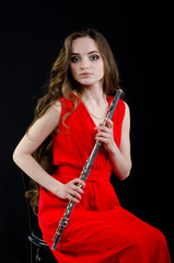 girl playing the flute