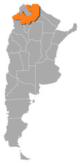 Map - Argentina, Salta