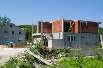 Construction a new european style house