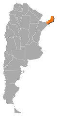 Map - Argentina, Misiones