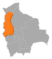 Map - Bolivia, La Paz
