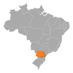 Map - Brazil, Paraná