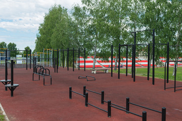 Fototapeta premium fitness equipment outdoors