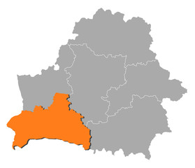 Map - Belarus, Brest