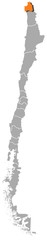 Map - Chile, Arica and Parinacota Region