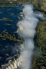 Obraz premium Aerial view of Victoria Falls in gorge