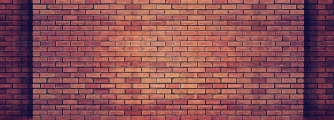 Crédence de cuisine en verre imprimé Mur de briques Red brick wall texture for background