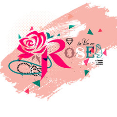 Rose lettering