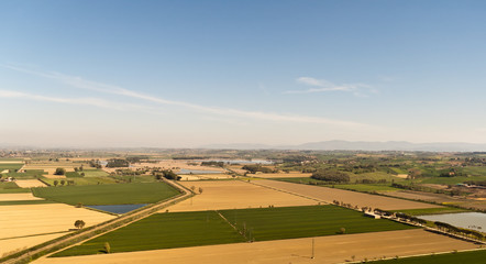 The unspoiled nature in the green Val di Chiana in Tuscany - Italy