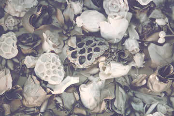 Floral background in a grey style