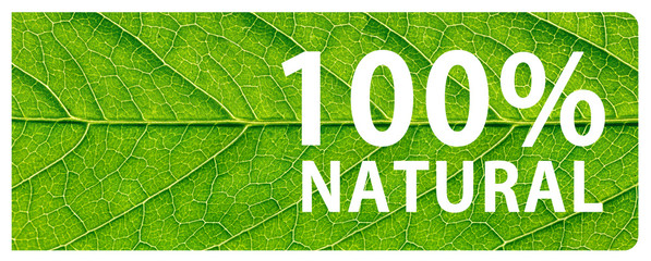 100% natural label